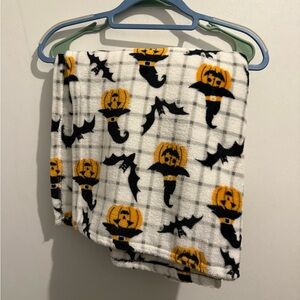 Halloween Pumpkin and Bat Blanket